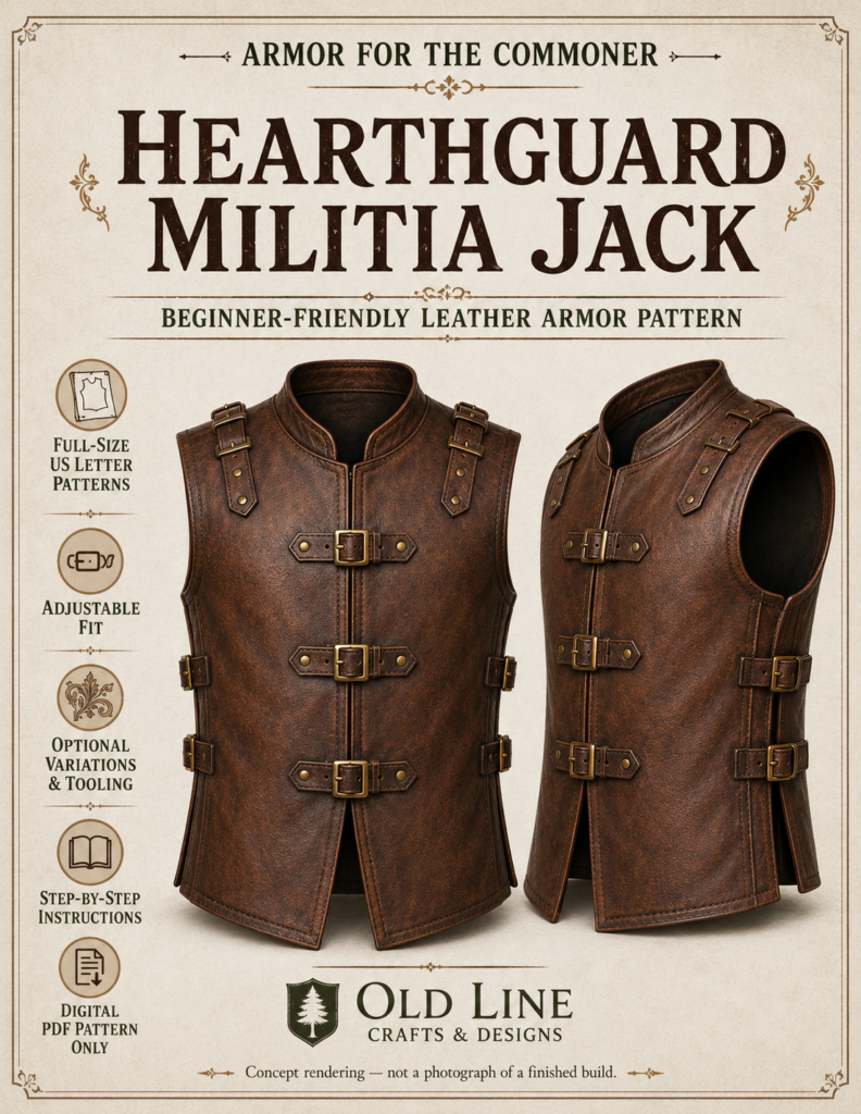 Image of pattern cover showing a rendering of a finished militia jack