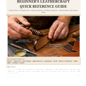 Image of cover page of Old Line Beginners Leathercraft Quick Reference Guide