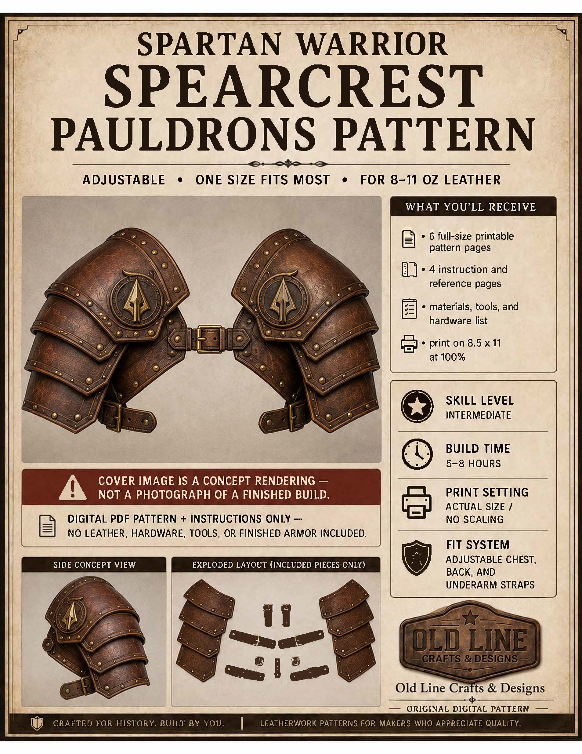 Spartan Warrior Spearcrest Pauldrons