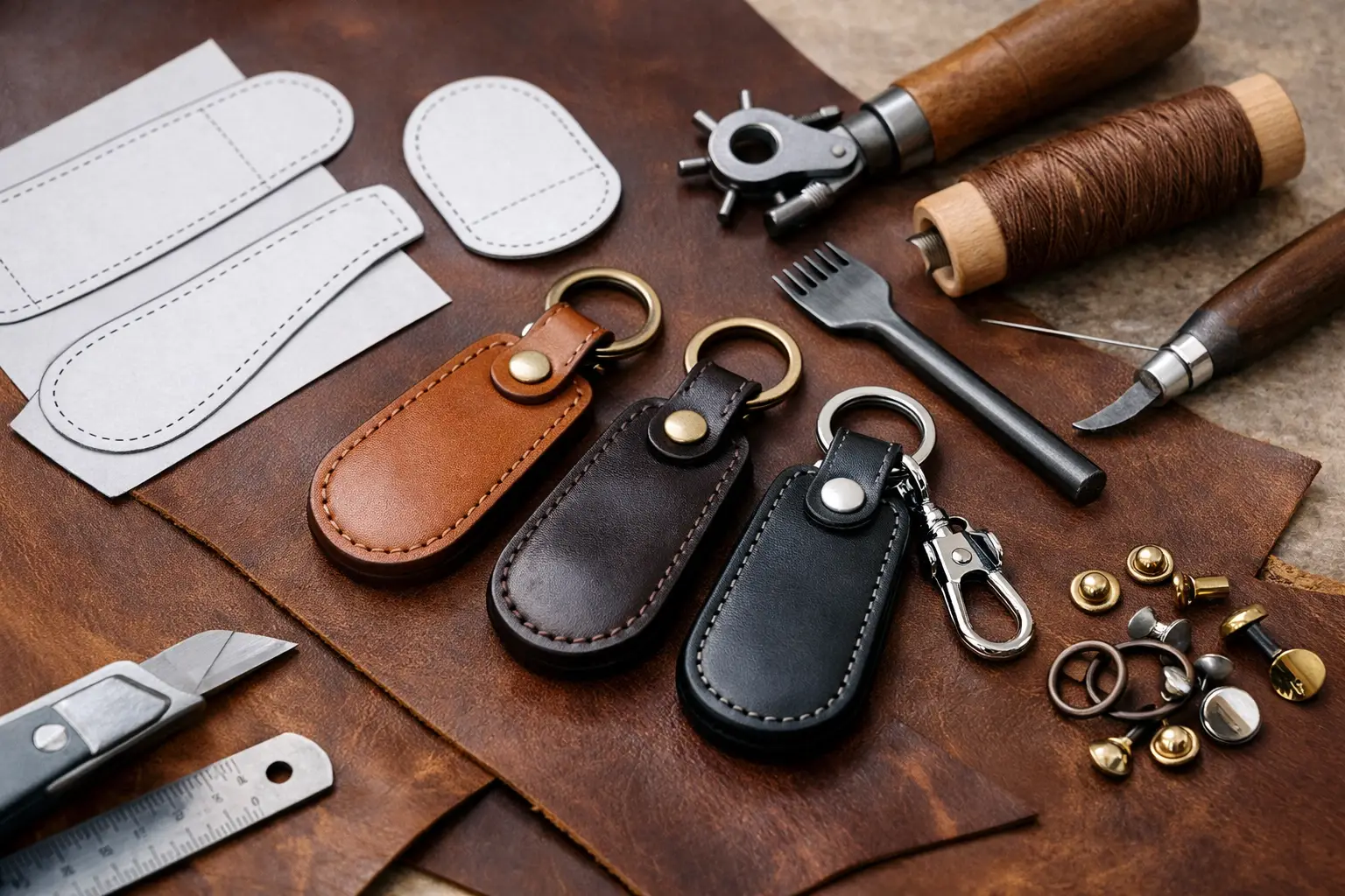 Leather Key Fob Pattern PDF for Better Builds