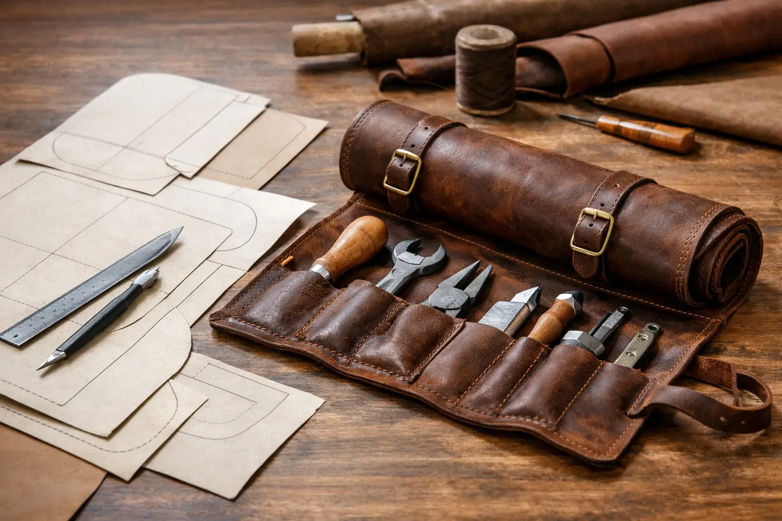 Leather Tool Roll Pattern PDF for a Better Build