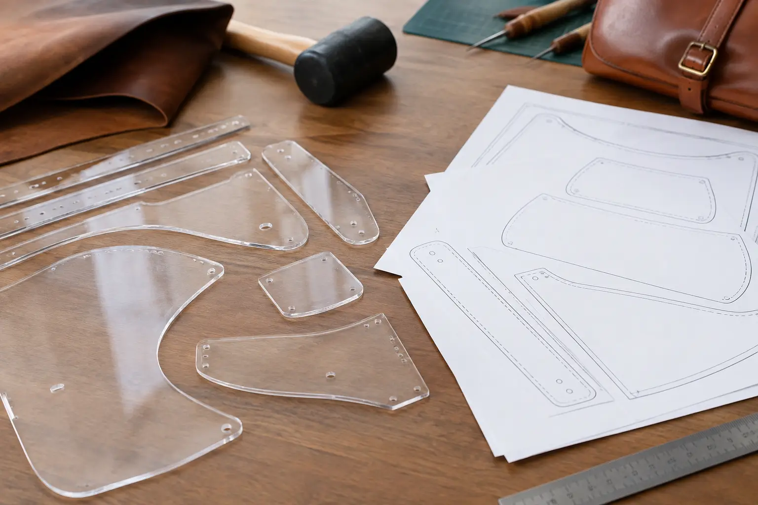 Acrylic Templates Versus PDF Patterns for Leatherwork - Old Line Crafts & Designs Acrylic Templates Versus PDF Patterns for Leatherwork