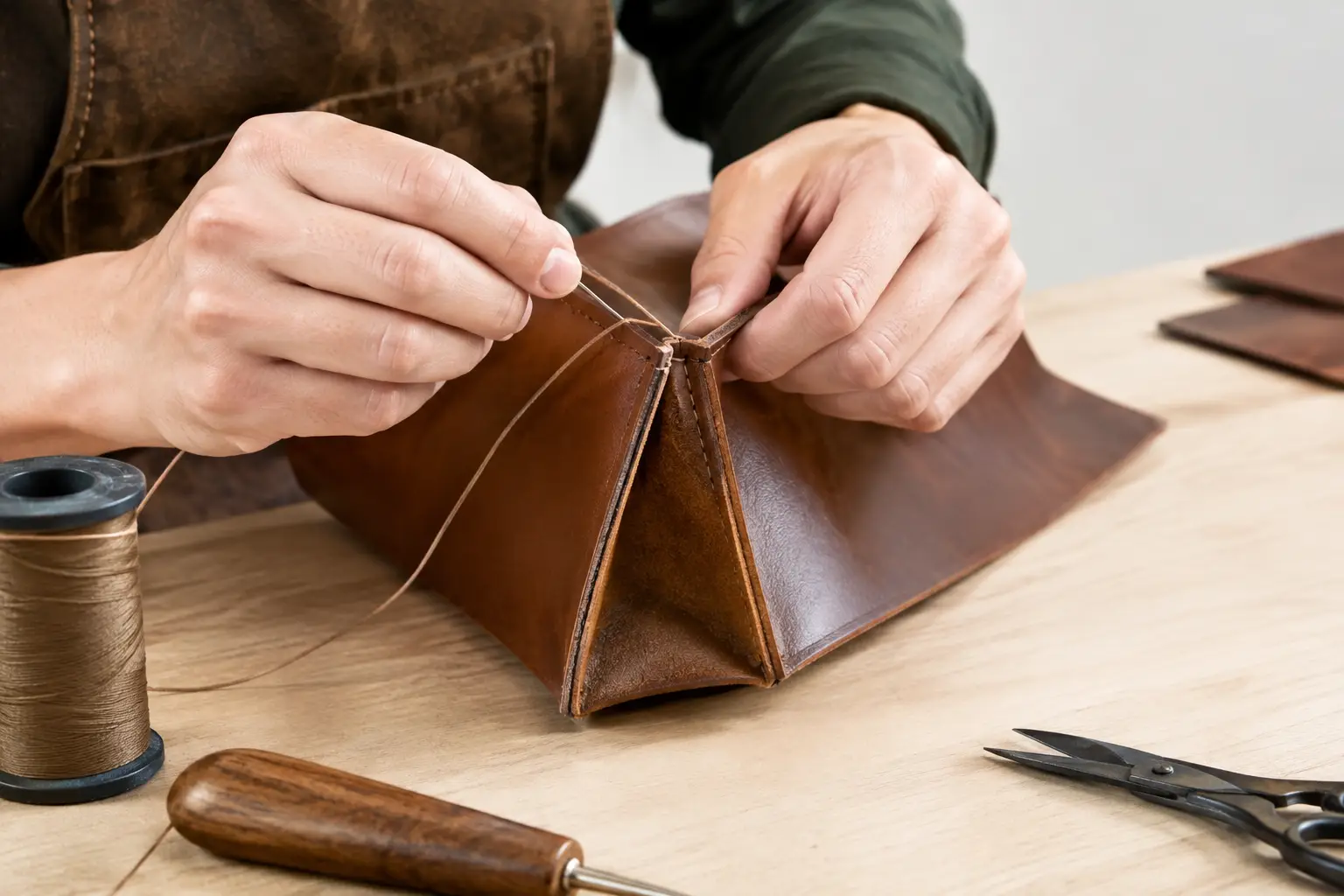 How to Stitch Leather Gussets Without Guesswork - Old Line Crafts & Designs How to Stitch Leather Gussets Without Guesswork