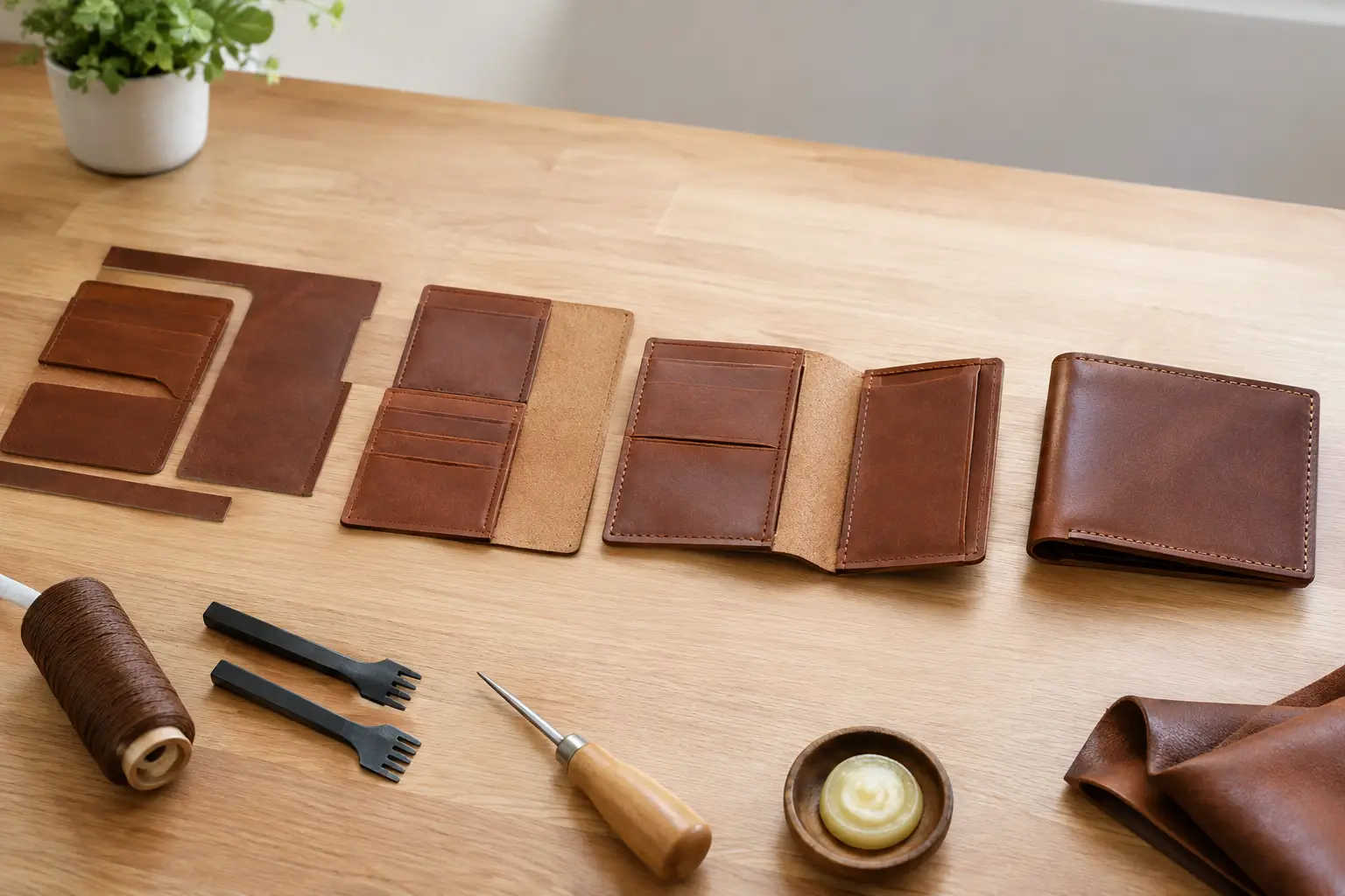 Wallet Construction Sequence Guide for Makers - Old Line Crafts & Designs Wallet Construction Sequence Guide for Makers